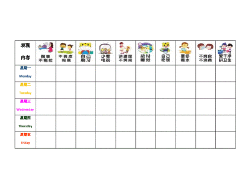 儿童成长自律表doc2页