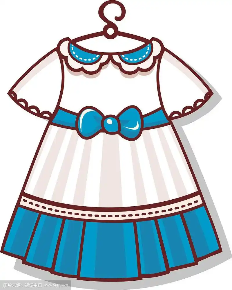 卡通风格的儿童服装颜色