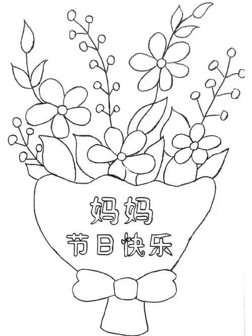 母亲节绘画