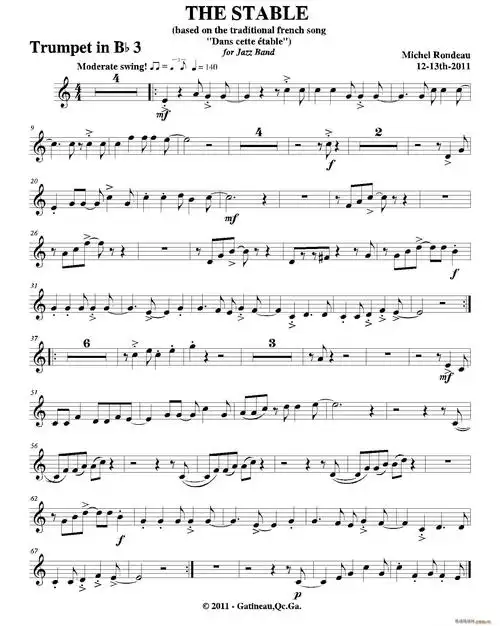 thestable第三降b小号分谱