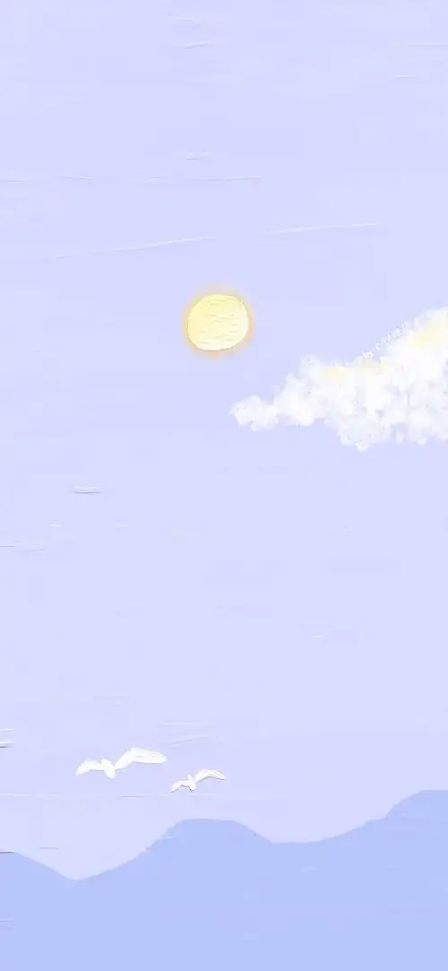 油画壁纸 - cr:@小怡泡泡531 插画 素材 ins 韩系 可爱 简约 手绘