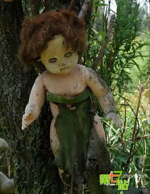 岛上的玩偶有些看起来很像真的小孩,很多游客会觉得他们总被人注视着