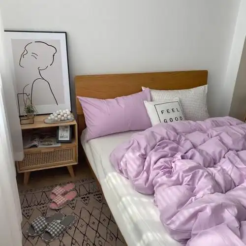 梦幻紫白,干干净净的配色,让房间明亮干净#纯欲风  #独居女孩  #卧室