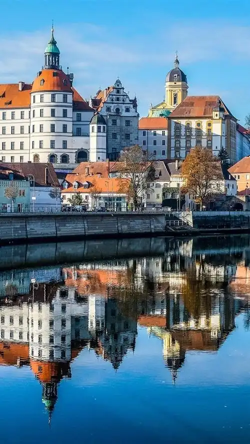 iphone 壁纸 拜仁,德国,城堡,教堂,多瑙河,桥,城市