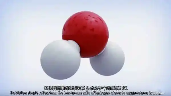 小到水分子中氢原子和氧原子的2:1关系.