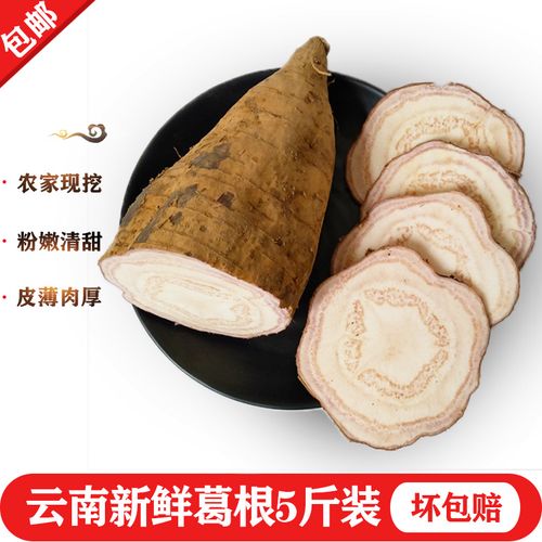 云南粉葛新鲜葛根新鲜包邮煲汤现挖野生葛根无渣
