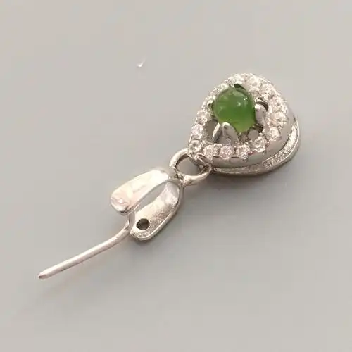 扣头翡翠吊坠配件扣银项链扣玉挂钩夹扣碧玉扣