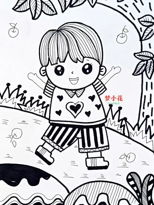 儿童线描画2