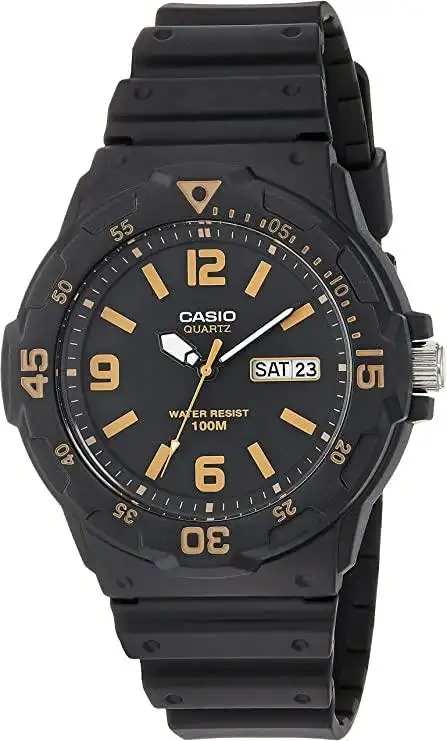 casio 卡西欧 男式 经典 石英树脂休闲手表 颜色:黑色(型号:mrw-200h