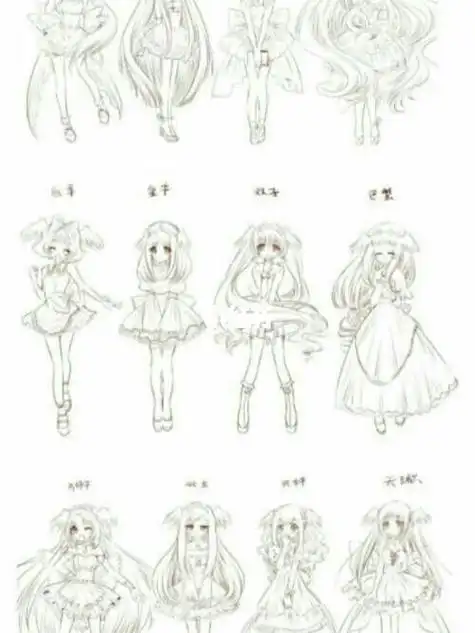 怎么画动漫人物简笔画十二星座