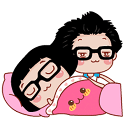 情侣恩爱睡觉晚安gif动图_动态图_表情包下载_soogif
