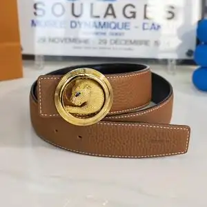 皮带男士真皮豹子头自动扣腰带时尚商务裤带轻奢豹子头腰带潮男皮带