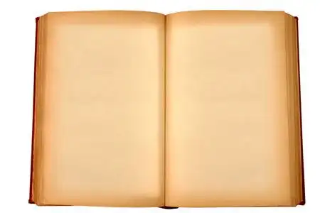 等待页一本老书的空白页照片