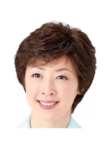 2022新款假发女士短发花白奶奶中老年假发套真发短卷发表演花白假发整