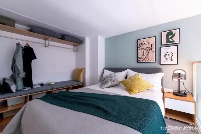 12万元一居18平米装修案例_效果图 - 匠维设计|18㎡极致蜗居loft怎么