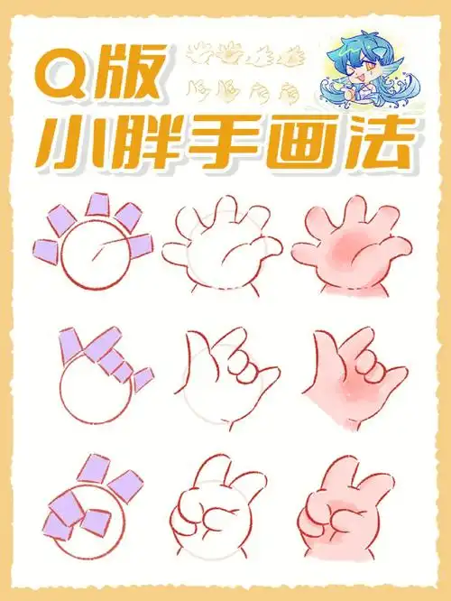 手怎么画60q版肉肉手保姆级教程06