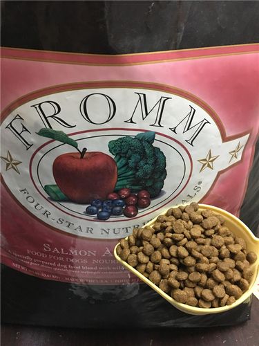 现货香港宠物店fromm福摩三文鱼天然狗粮美毛全犬粮一磅分装 450g