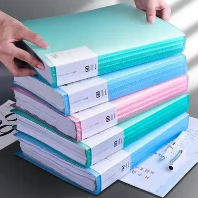 晨光a3试卷夹子收纳整理神器a4资料册文件夹透明插页60页收纳袋办公
