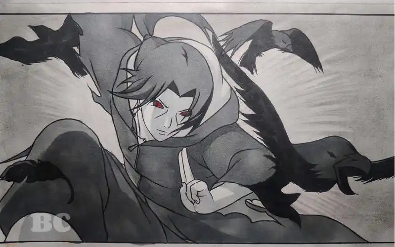 宇智波鼬绘画过程