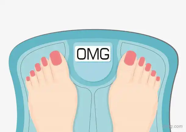 矢量称体重的女子png素材透明免抠图片-其他元素