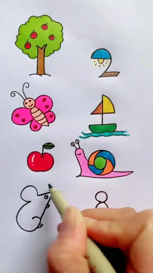 数字创意简笔画 "创意儿童画