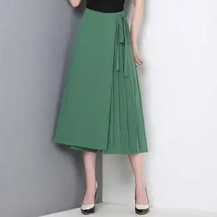 裙裤女夏薄款阔腿裤七分休闲裤大码宽松高腰大脚裤裤裙宽腿裤