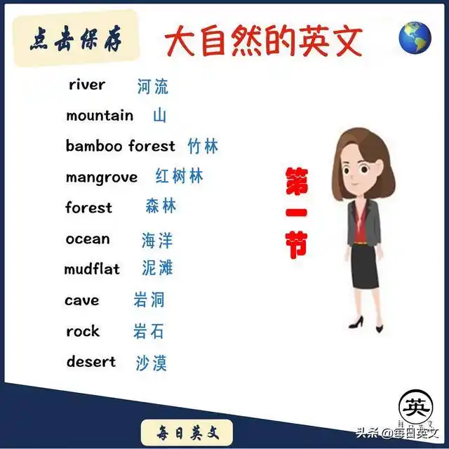 有关大自然的英文,你能说出几个?