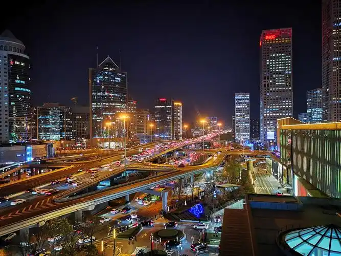 北京城市建筑风景夜色阑珊