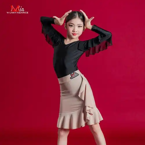 舞米娅春夏季新款女童练习服演出服装儿童少儿拉丁舞练功服表演服