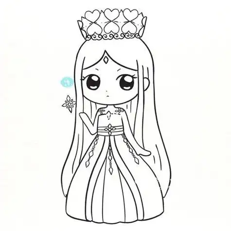 冰公主简笔画简单又漂亮怎么画 可爱儿童冰公主简笔画一步一步画法-素