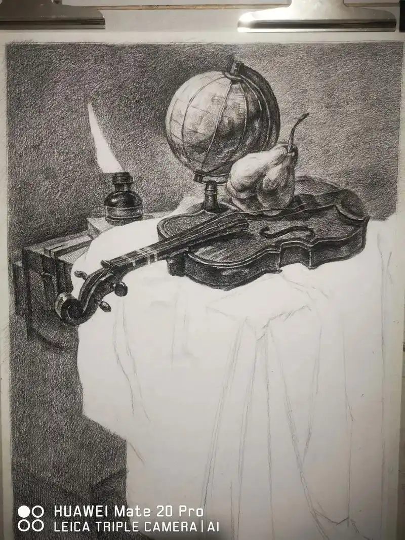 远古作品.#美术生 #静物 #绘画#素描静物  - 抖音