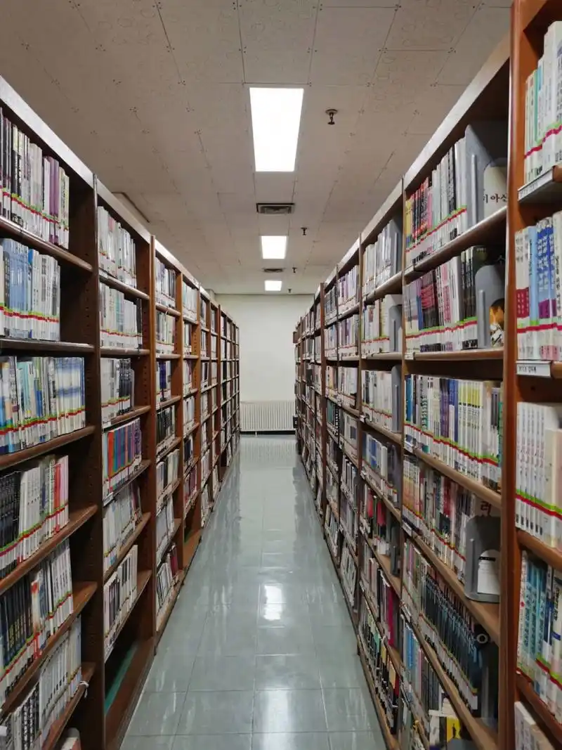 来一组学校的图书馆照片 国外的图书馆环境还不错,在学校本馆的三四五