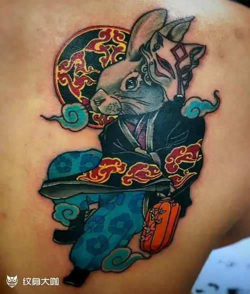 兔子肩部纹身图案大全 - 纹身大咖