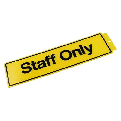 staff only office sign acrylic company business signs door