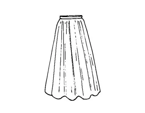 skirt coloring template
