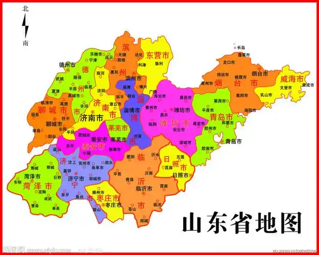 求山东地图,要求有区域分布,铁路,高速国道