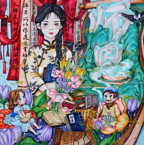 区中小学优秀美术作品展 | 中学组:用最鲜明的表达告诉老师,我们爱您