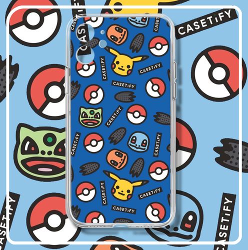 神奇宝贝蓝色透明边框手机壳适用苹果13iphone12/xs华为p50小米12