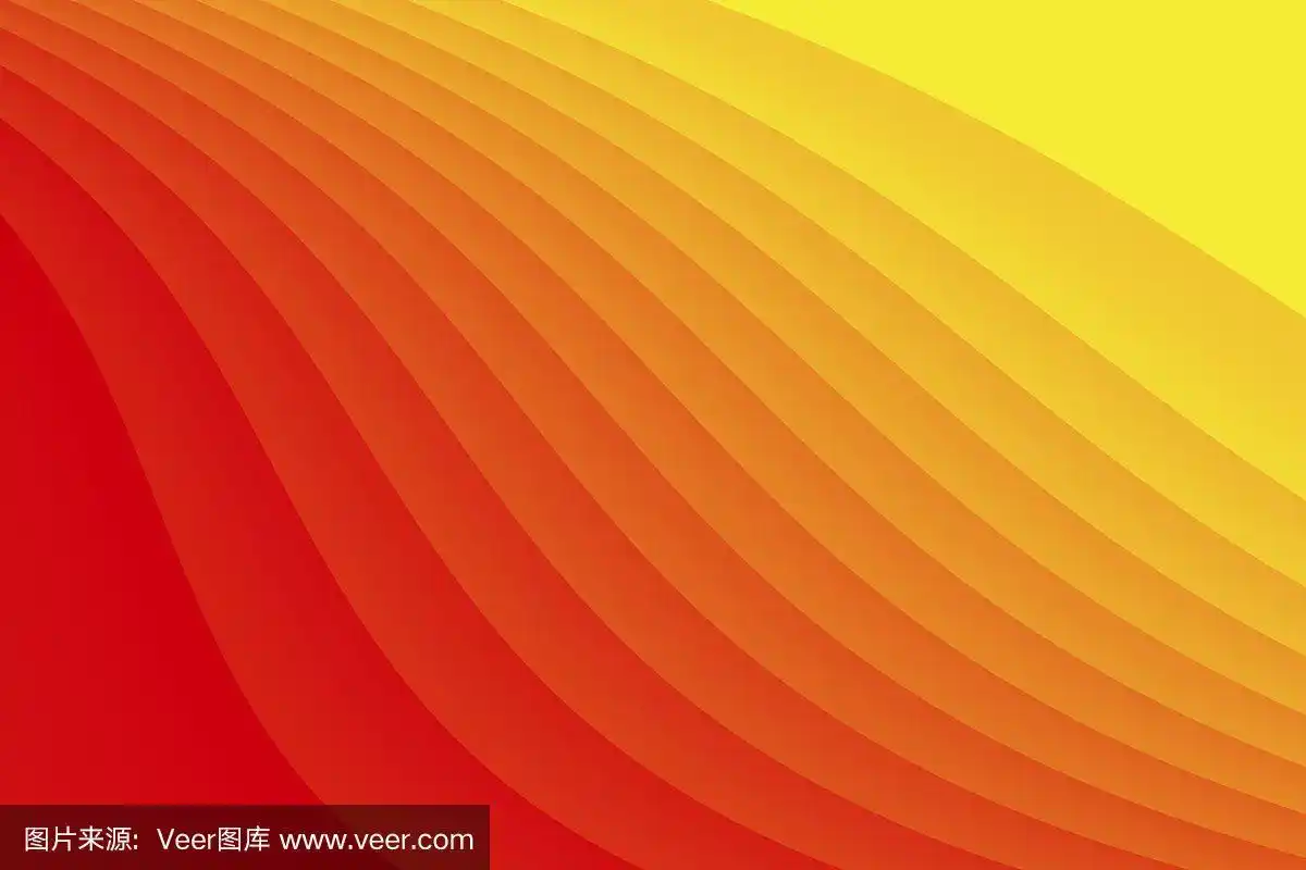 黄红色渐变波