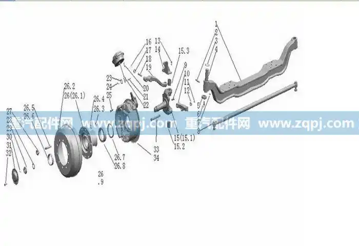 车桥  青岛中信  中信前桥  153双前桥  前桥总成
