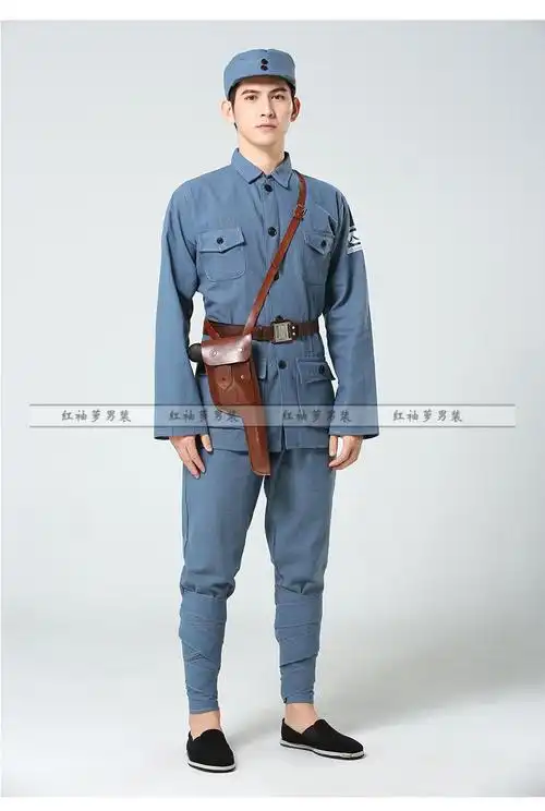 成人男女八路军新四军红军棉麻粗布合唱小品表演出服装2022女黑布鞋鞋