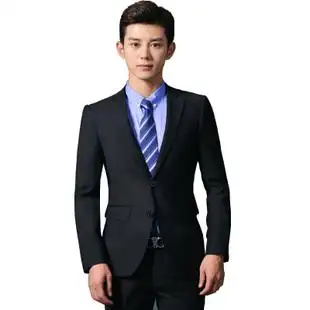 上班族四季商务正装工装标准小西装男套装一套免烫面试工作服职场