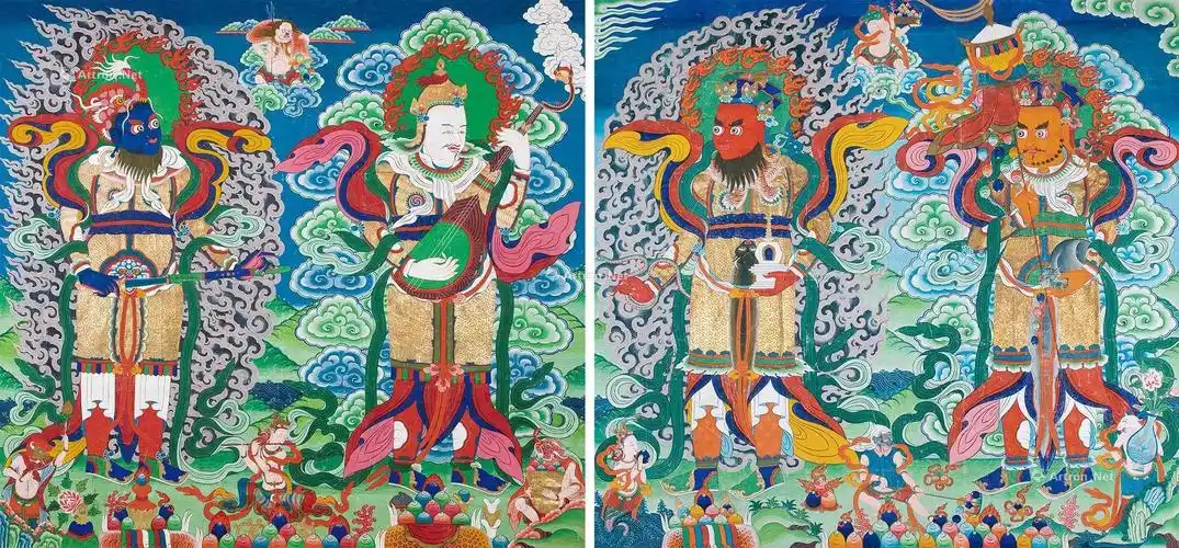 【19世纪 四大天王】拍卖品_图片_价格_鉴赏_唐卡_雅昌艺术品拍卖网