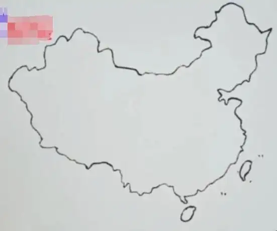 中国地图简笔画怎么画