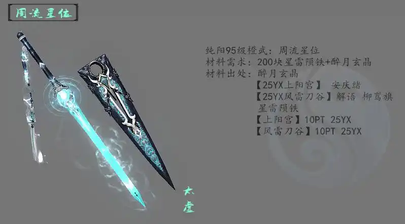 剑网3纯阳各品级橙武外观一览