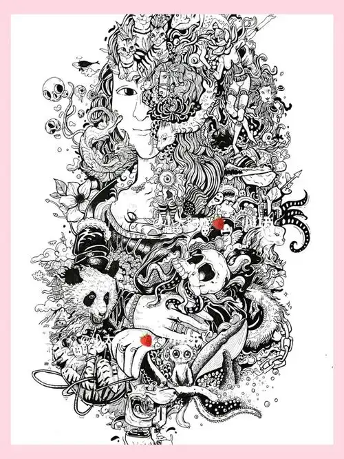 艺术设计考研黑白创意装饰画