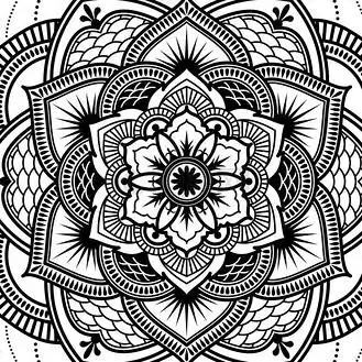 手绘黑白素描花纹背景