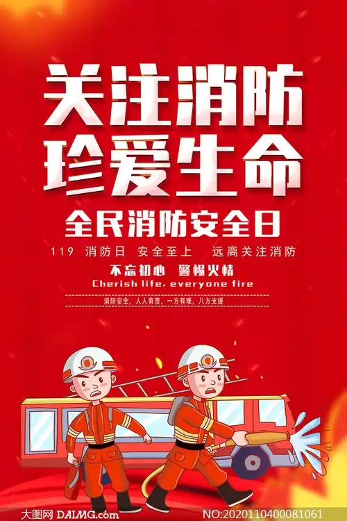 全民消防安全日宣传海报设计psd素材