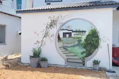 浦江县曹街村每一幅墙画都因地制宜,与周围环境融为一体浦江县夏张村