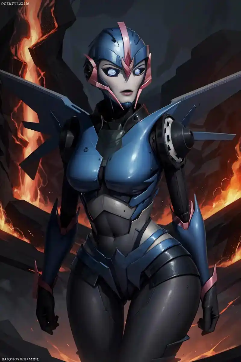 火山熔岩中的阿尔茜.#ai绘画 #机甲风 #变形金刚 #视觉 - 抖音